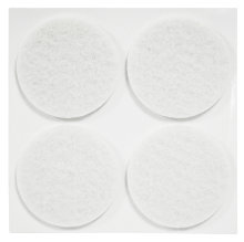 Møbelknotter selvklebende Ø35 mm hvit - 4 stk.